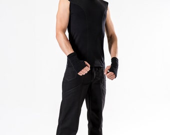 Futuristic sleeveless shirt mens ceberpunk vest tank top jersey - BM1 man