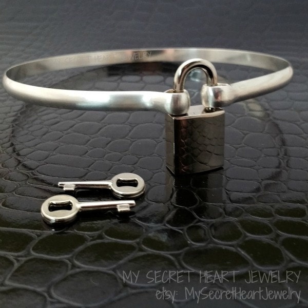 Submissive Locking Day Collar Sleek BDSM by MySecretHeartJewelry
