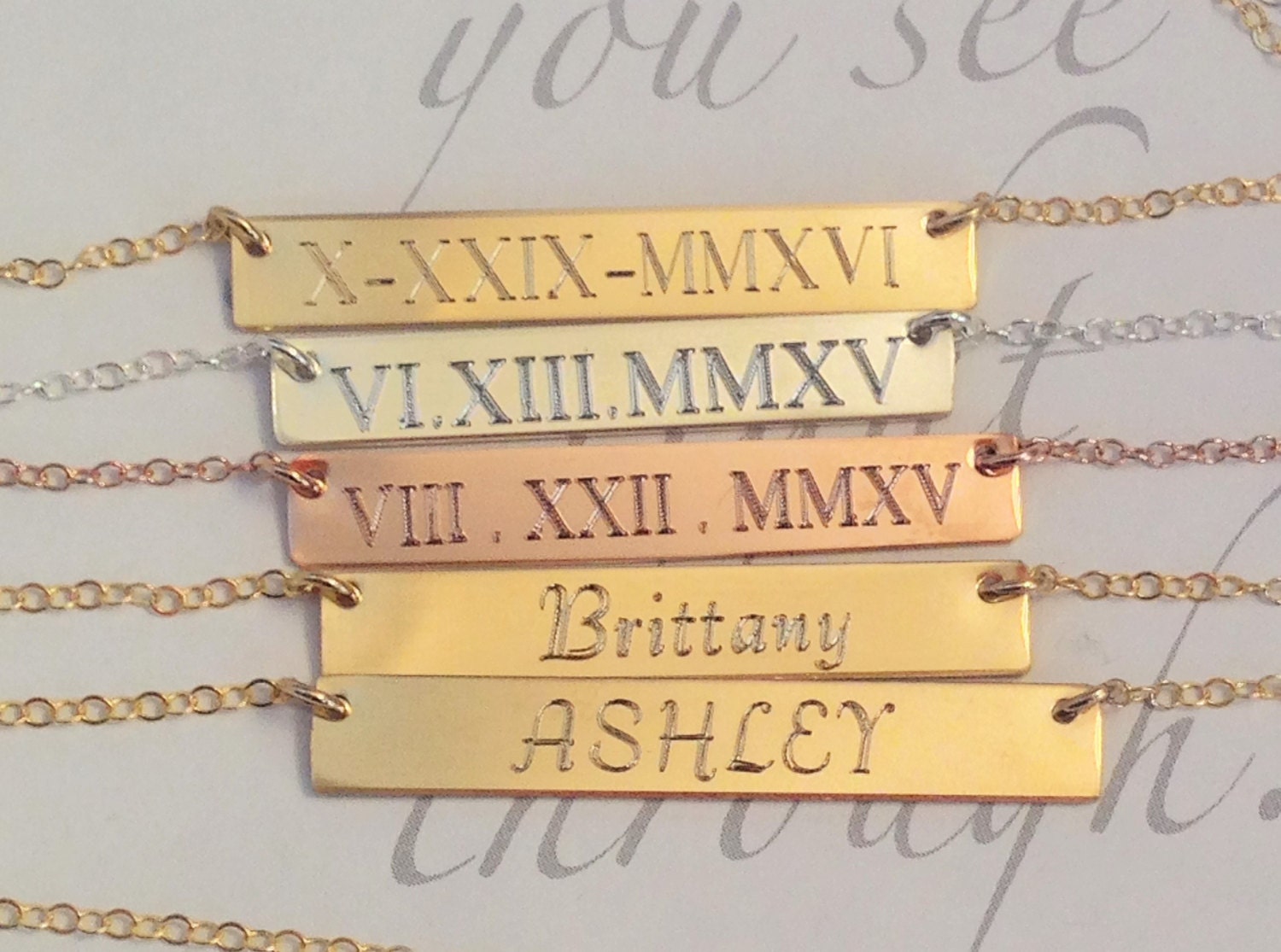 Bar Necklace personalized name engraved Gold Bar necklace Bar Necklace Initial Necklace Heart charm Gold Fill Rose Gold, Dainty Bar