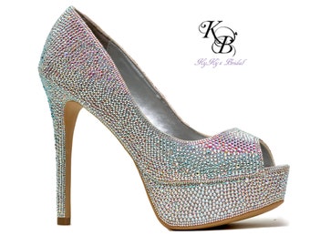 Custom Shoes, Swarovski Crystal Shoes, Bling Shoes, Bridal Bling, Bridal Shoes, Crystal Bridal Shoes, Strass, Sparkle Shoes