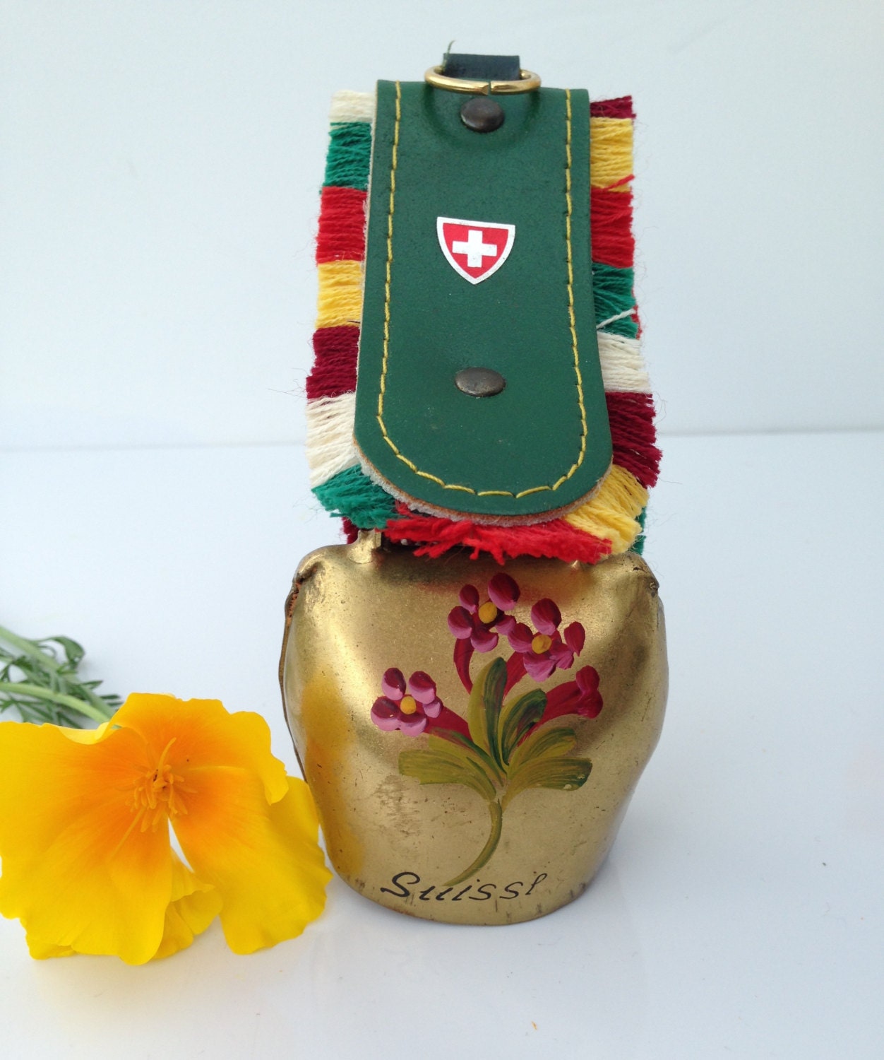 ALPINE COW BELL is a Vintage Swiss Souvenir by VintageofTN on Etsy