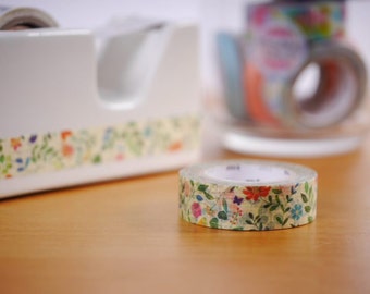 Watercolor Flower Washi Tape | 15mm width Japanese Masking Tape MT Tape (MTEX1P109)
