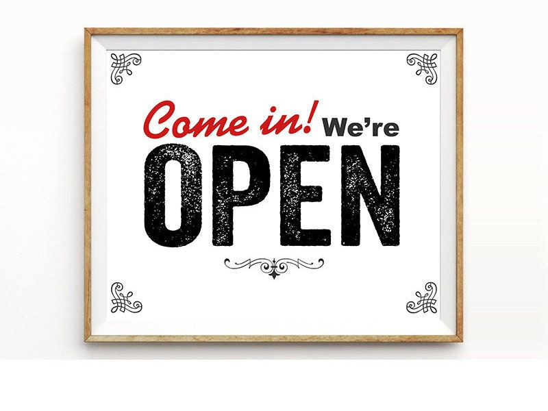 Come in. Табличка we are open. We're open. Come in we are open sign. We are open стильные картинки.