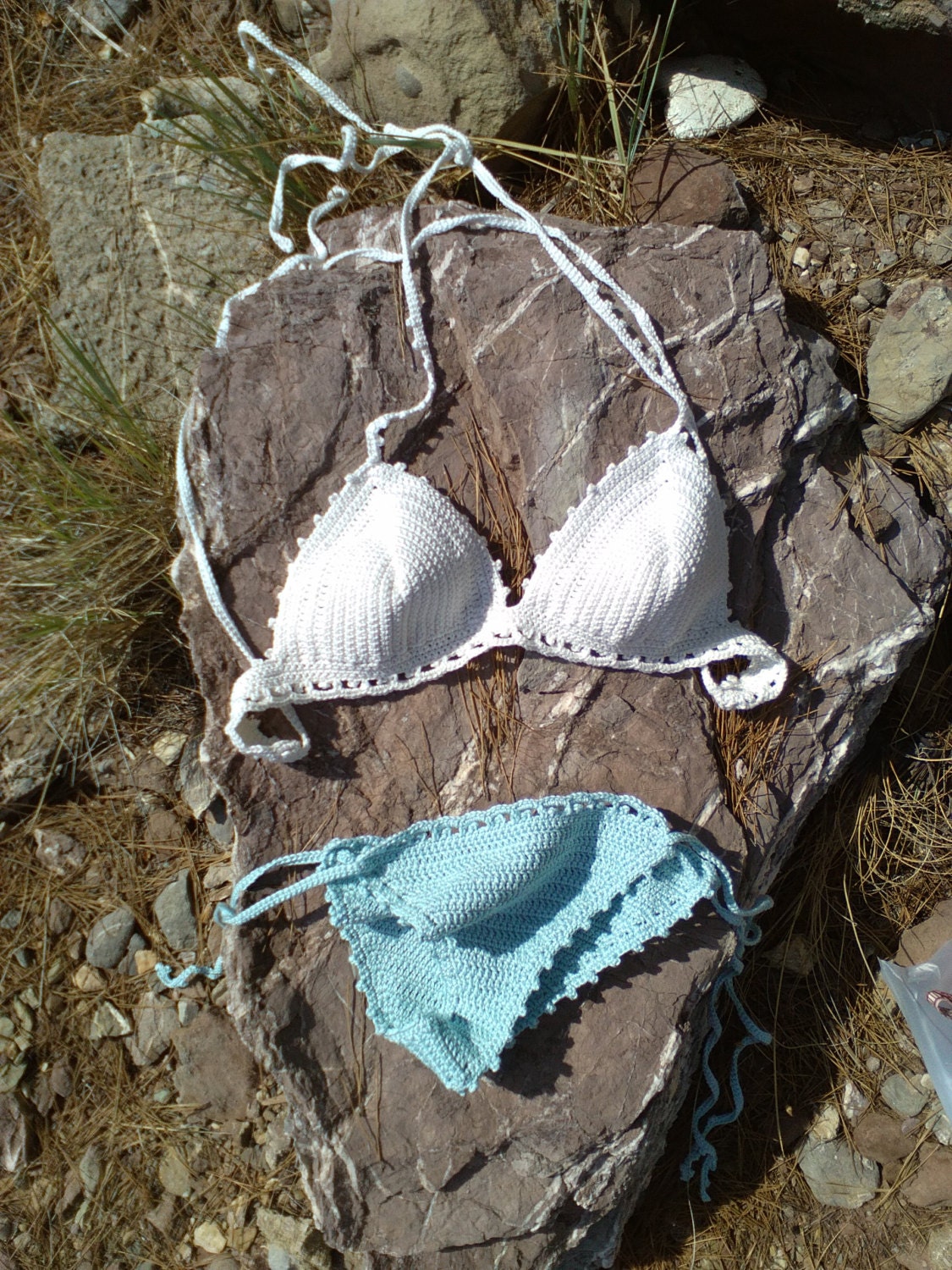 crochet bikini Choose YourColor beige Crochet Vintage
