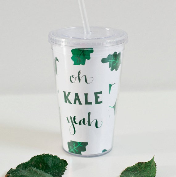Oh Kale Yeah White Pattern Print Illustrated Interchangeable