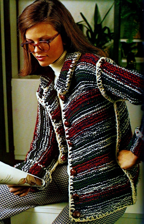 Jacket Vintage Knitting Pattern Instant Download