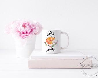 Zero Fox Given Mug | Zero Fox Given Today | Funny Quote Mug | Watercolor Quote Mug | Gift For Her | Ceramic Mug | Tea Cup | Under 50