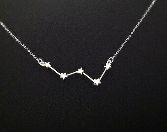Cassiopeia Constellation Necklace (Sterling Silver)