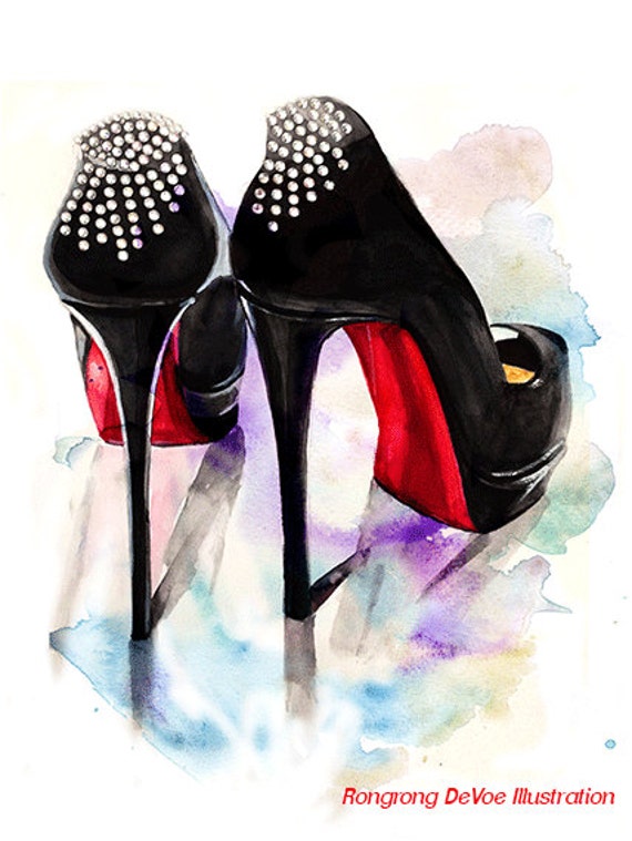 Christian Louboutin Illustration Shoes fashion illustration