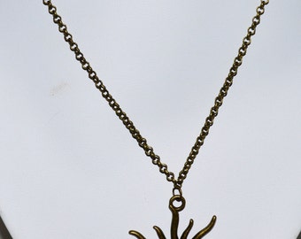 Steampunk Sun Necklace,steampunk jewllery, Sun Necklace, steampunk necklace, dragon scale egg, stock filler, Christmas gift