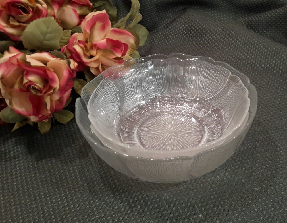 Arcoroc Glass Bowl Set Arcoroc Glass Bowls Clear Glass