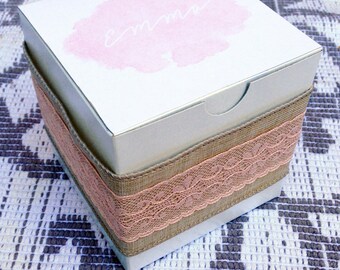 Pastel Pink Rustic Lace Balloon Poposal for Bridesmaid/Maid of Honor Proposal Gift