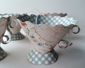 Paper tea cups, birthday party favors, bridal shower tea party, party tea cups, tea party favors, tea cup decorations, baby shower