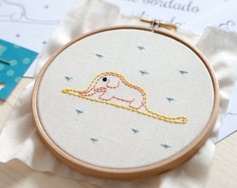 EMBROIDERY KIT - The little prince. Elephant and snake.