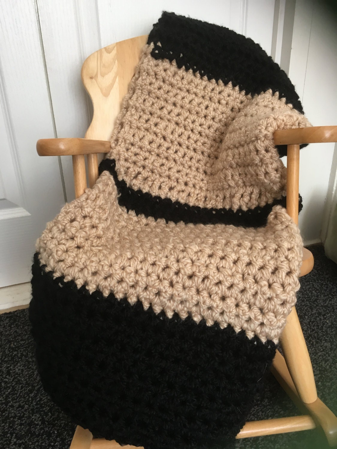 Chunky crochet blanket crochet throw knee blanket living