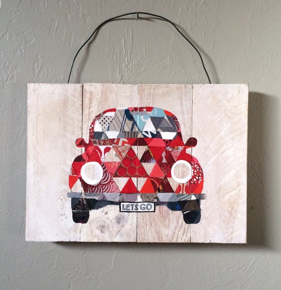 Items similar to Wood Signs VW art Home Decor Recycled Wood