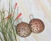 Copper earrings Rustic copper earrings Big earrings Dangle earrings Disk earrings Handmade earrings Boho earrings Metalwork earrings Copper earrings Rustic copper earrings Big earrings Dangle earrings Disk earrings Handmade earrings Boho earrings Metalwork earrings