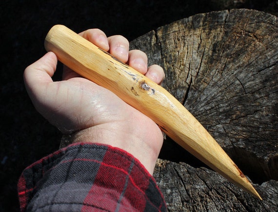 Vampire Stake Hand Carved Wood Slick