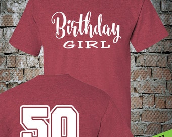 Birthday Girl T Shirt - Its My Birthday T-Shirt - 50th Birthday Shirt – ANY AGE - Swag Art Designs T Shirt – Birthday Tee