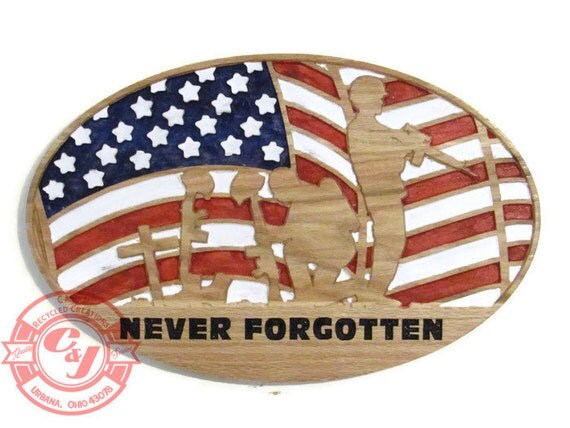 Items similar to Never Forgotten Military Wood Sign - Ready to Hang ...