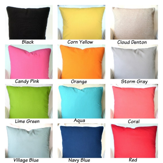 Solid Color Pillow Covers Cushions by PillowCushionCovers on Etsy