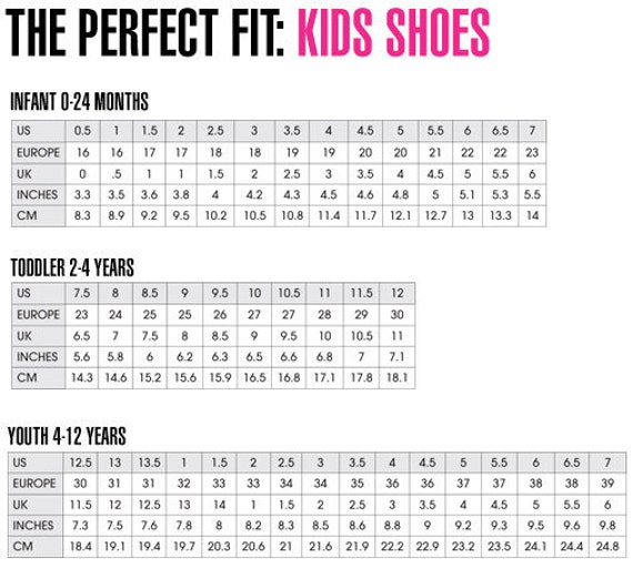 Preschool Size Chart