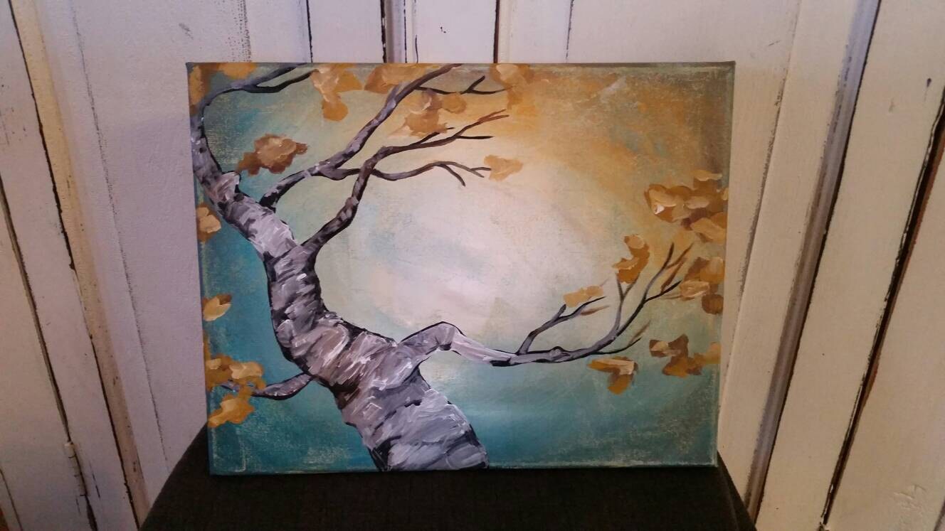 Tree. Fall. Nature. Wall hanging. Home decor. painting. trees.