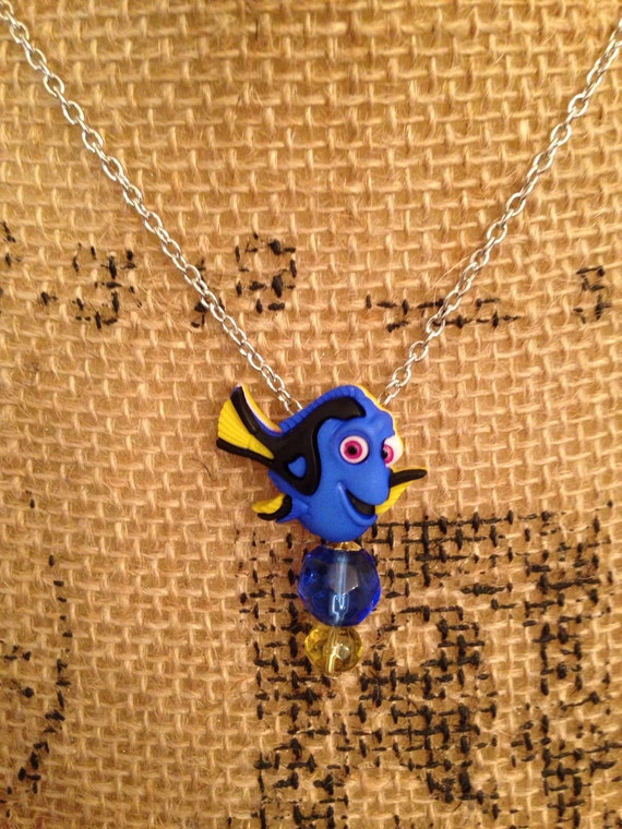 Items Similar To Finding Dory Necklace Disney Finding Nemo Glass Beads On Etsy