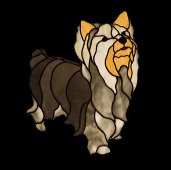 Stained Glass Dogs, Yorkshire Terrier, Yorkshire, Yorkie Decal, Yorkie Art, Stained Glass Suncatcher, Dog Decor, Dog Lover Gift