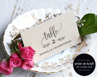 Place Cards, Wedding Place cards, Editable Place Cards, Printable Place Cards, Table Cards, Rustic Wedding, PDF Instant Download #BPB202_6