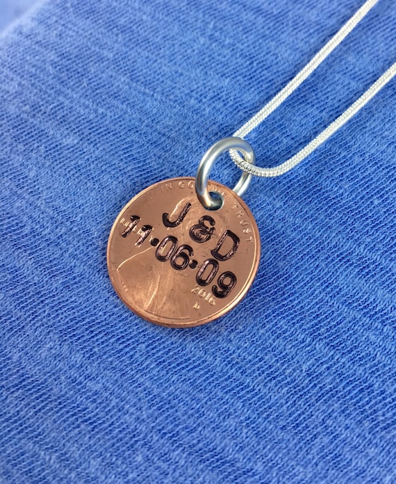  7th  anniversary  gift  for her  7 year by HandStampedTrinkets 