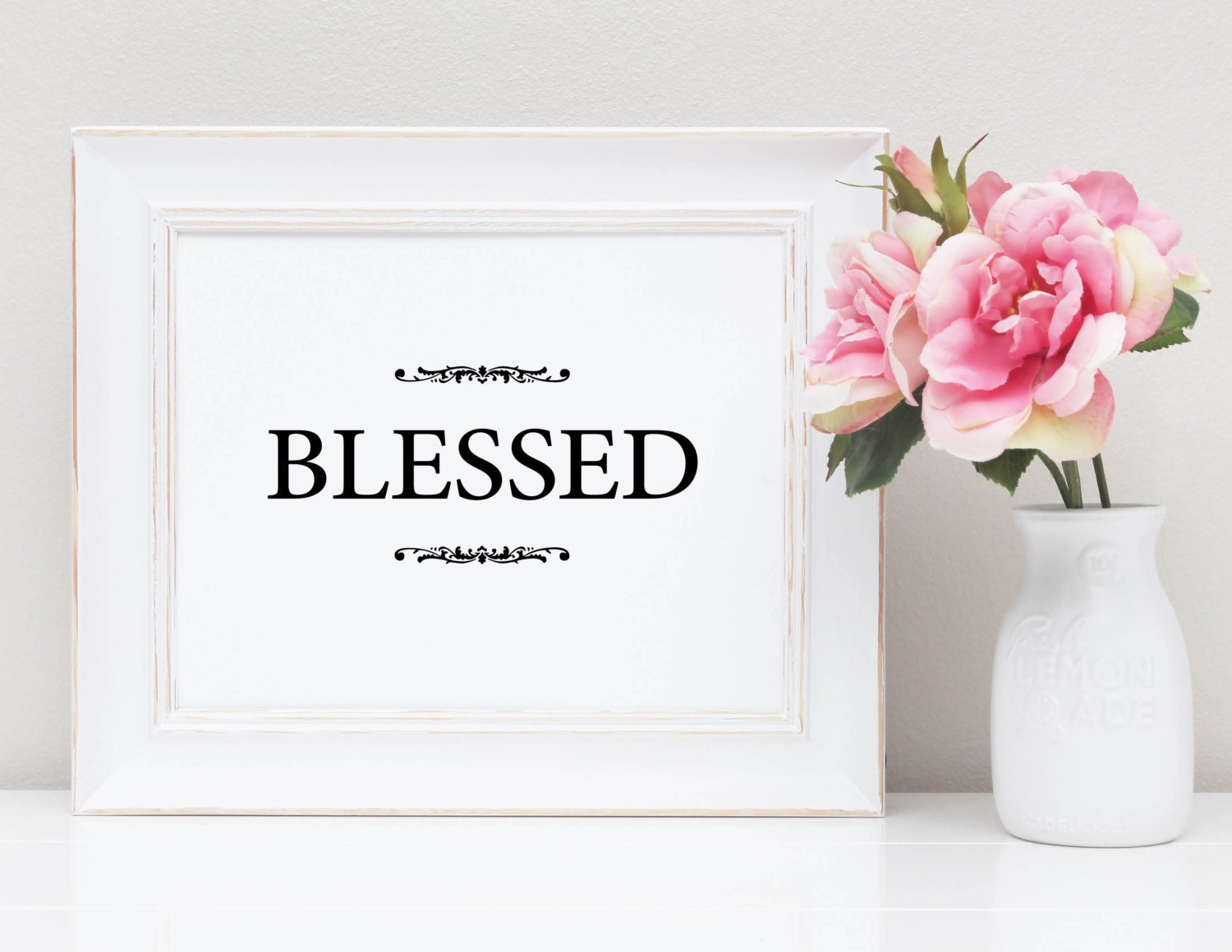 PRINTABLE ART BLESSED instant download Inspiring Wall Art