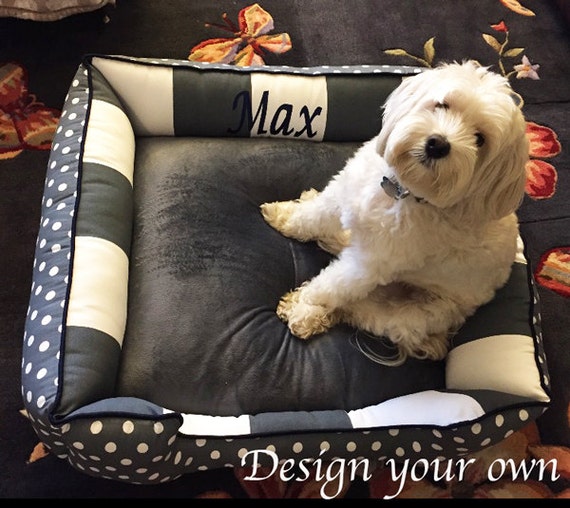 Items similar to Small Custom Dog Beds Embroidered Dog Bed Choose