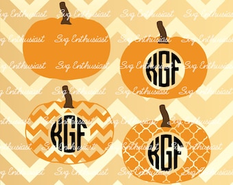Pumpkin Monogram frames SVG, Pumpkin Svg, Halloween Svg, Pumpkin Monogram SVG, Cricut, Dxf, PNG, Vinyl, Eps, Cut Files, Vector,