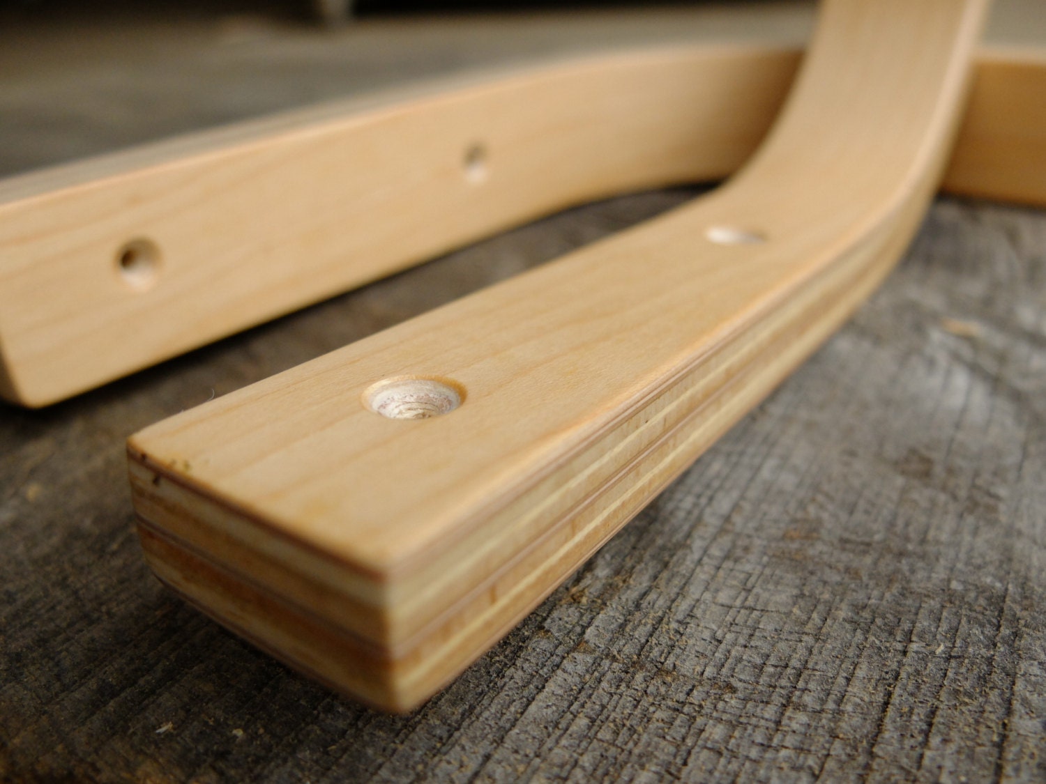 Shelf Support Brackets Bent Plywood with Maple Veneer