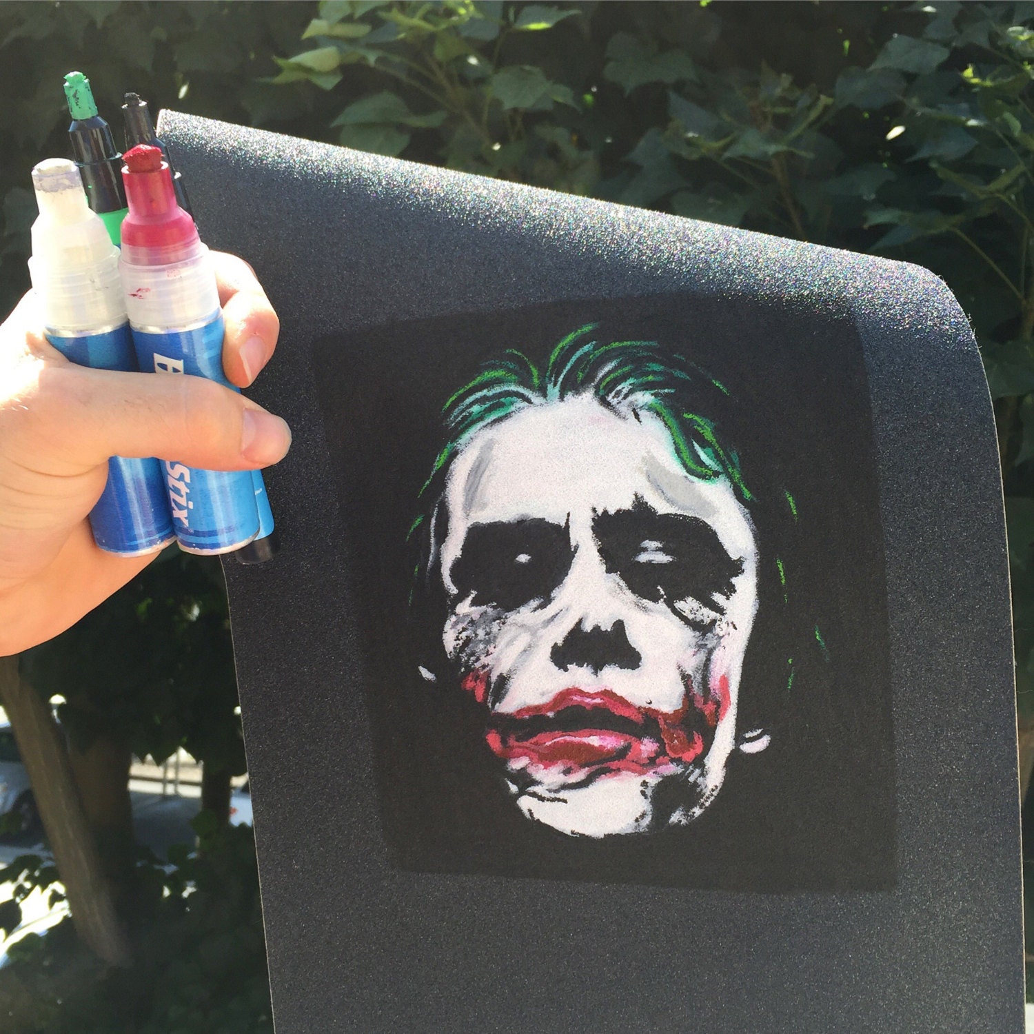 Joker grip tape hand painted by yuurboysgrip on Etsy