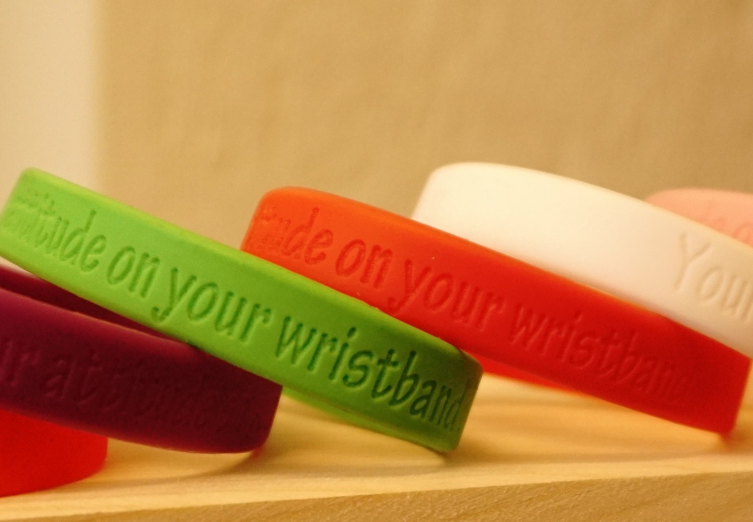 1 Personalized rubber wristband rubber bracelet with custom