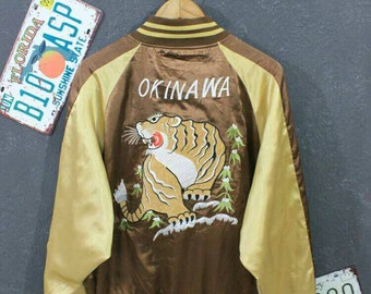 okinawa jacket embroidered tiger embroidery