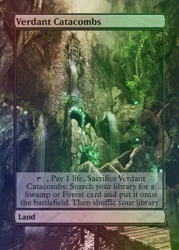 Verdant Catacombs Magic The Gathering Mtg Altered By Lethixgaming