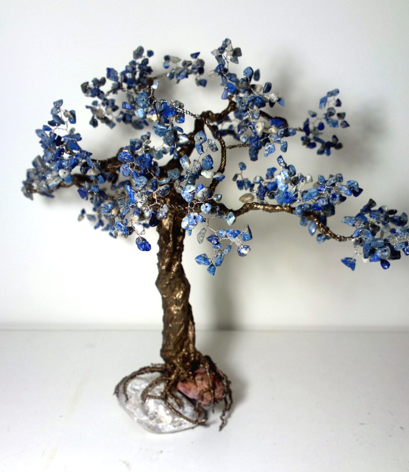 Kabelbaum mit steinen / baum des lebens / geschenk von stonetreehm