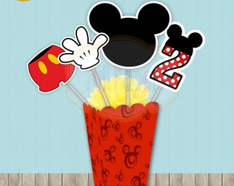 Mickey Centerpiece-Mickey Mouse-oh tuddles-mickey printable-Centerpices Birthday-Mickey Party Decor-Mickey Party Supplies-Mickey Mouse