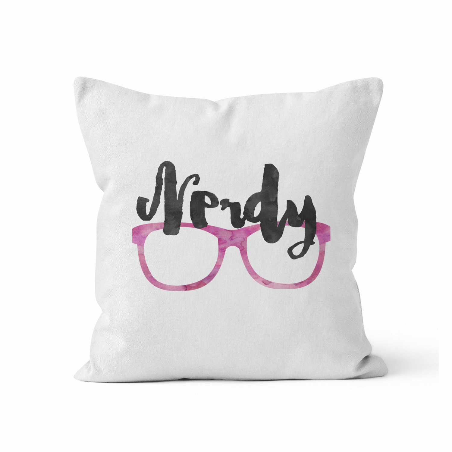 Nerdy Decorative Throw Pillow/ Geek Girl Gift/ by KaliLaineDesigns