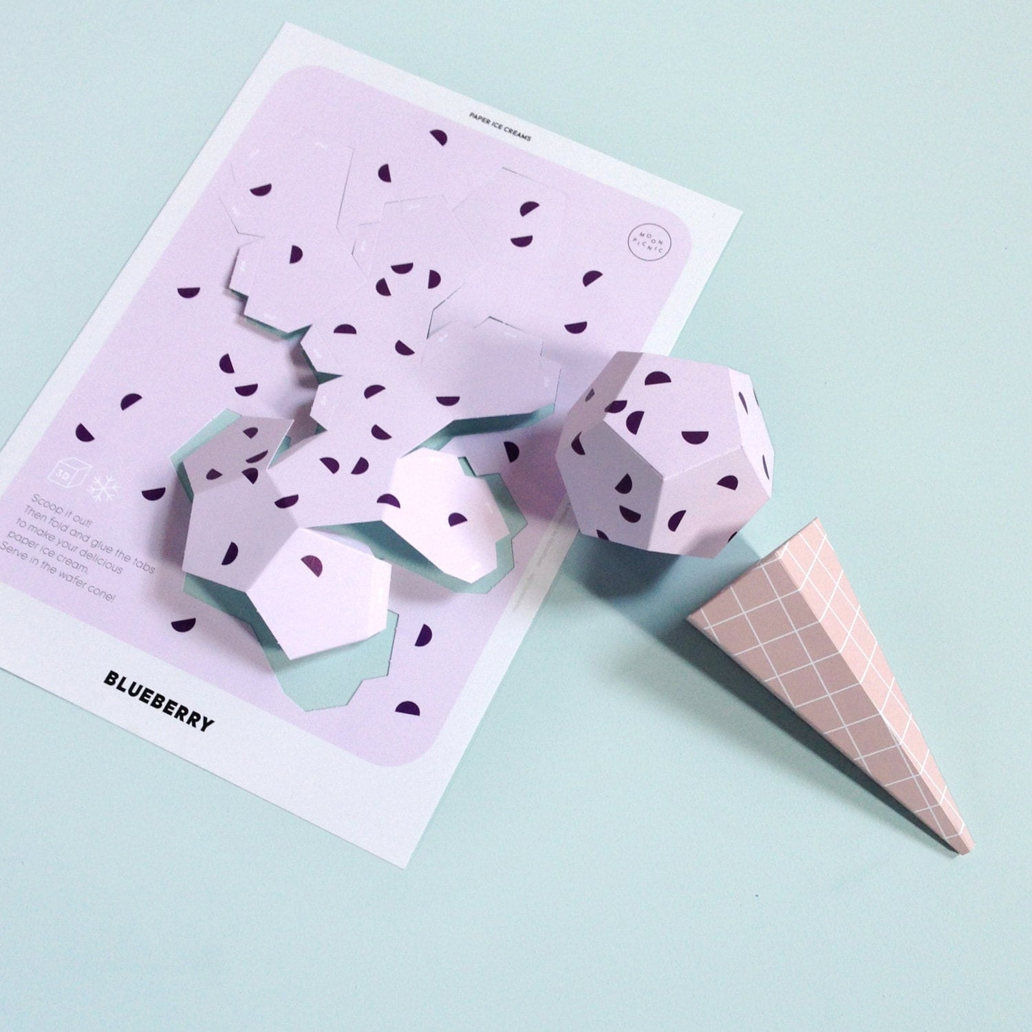 Paper Ice Creams 3D Paper Craft Kit Paper Toys Ice Cream