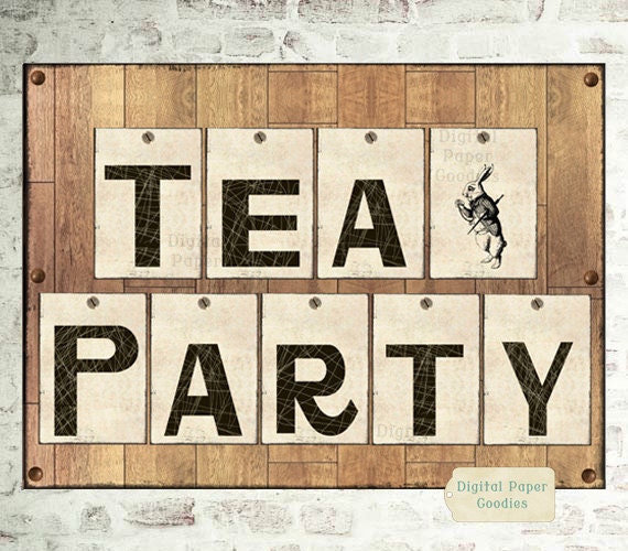 Tea Party Sign Tea Party Decorations mad hatter party