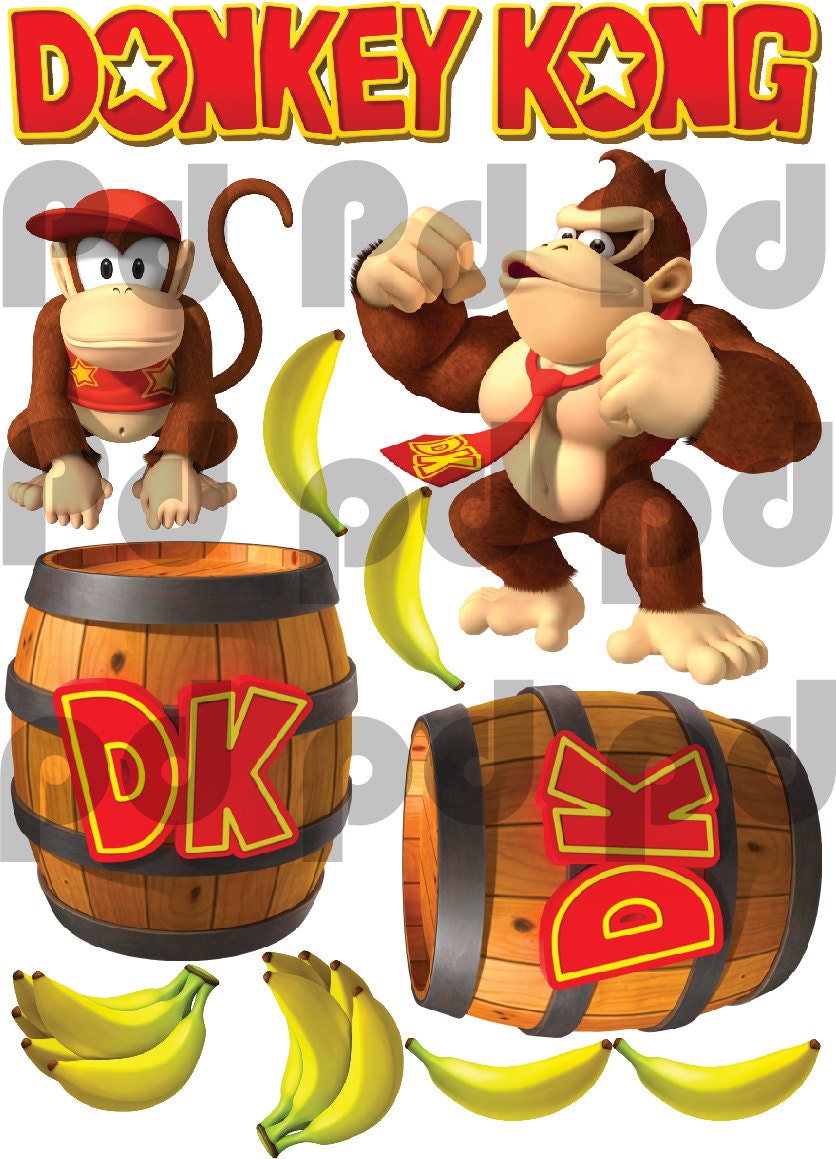Donkey Kong Decal Donkey Kong Wall Decal Donkey Kong Wall