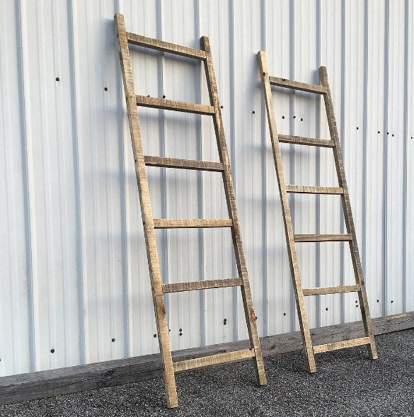 Handmade Blanket Ladder Free Shipping by GableByProducts on Etsy