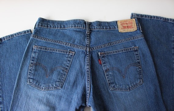 Levis Denim Pants Vintage Indigo Blue Levis 505 Jeans Nouveau