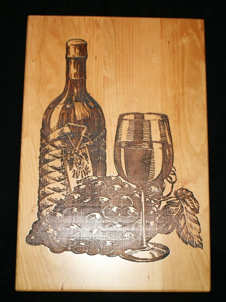 Wine Cutting Board Personalized Cutting Board Wine Bottle