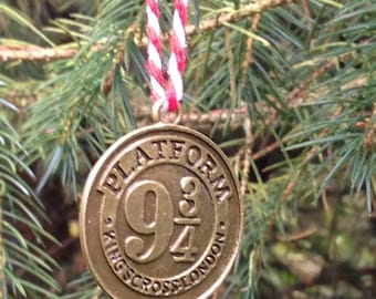 Inspired Platform 9 3/4, Mini Christmas Tree Decoration, Hogwarts, Xmas, Ornament, Harry Potter