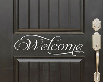 Welcome Door Decal, Door vinyl, Door Lettering, Door quote decal, window Decal, office entry sticker, Business welcome sticker
